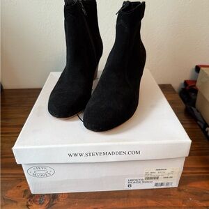 Steve Madden Black Western Ankle Booties